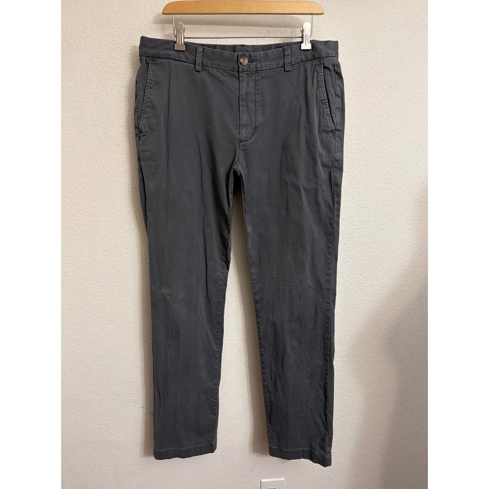 Vineyard Vines Mens Breaker Pant 33x34 Charcoal Gray Cotton Chino 1P1291